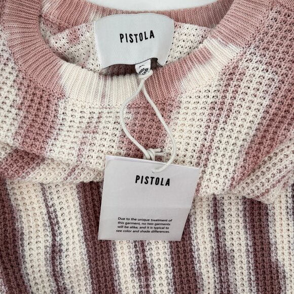 Pistola Olga Thermal Pullover Size XL Waffle Knit Long Sleeve Cotton Crewneck - Picture 9 of 11